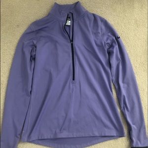 nike quarter zip dri-fit purple pullover